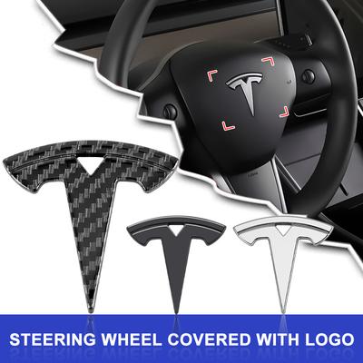 1 Pz Adesivo Volante Auto Emblema Logo Decalcomania Distintivo Per Model S Model X Model Y Cybertruck Model 3 Model Y
