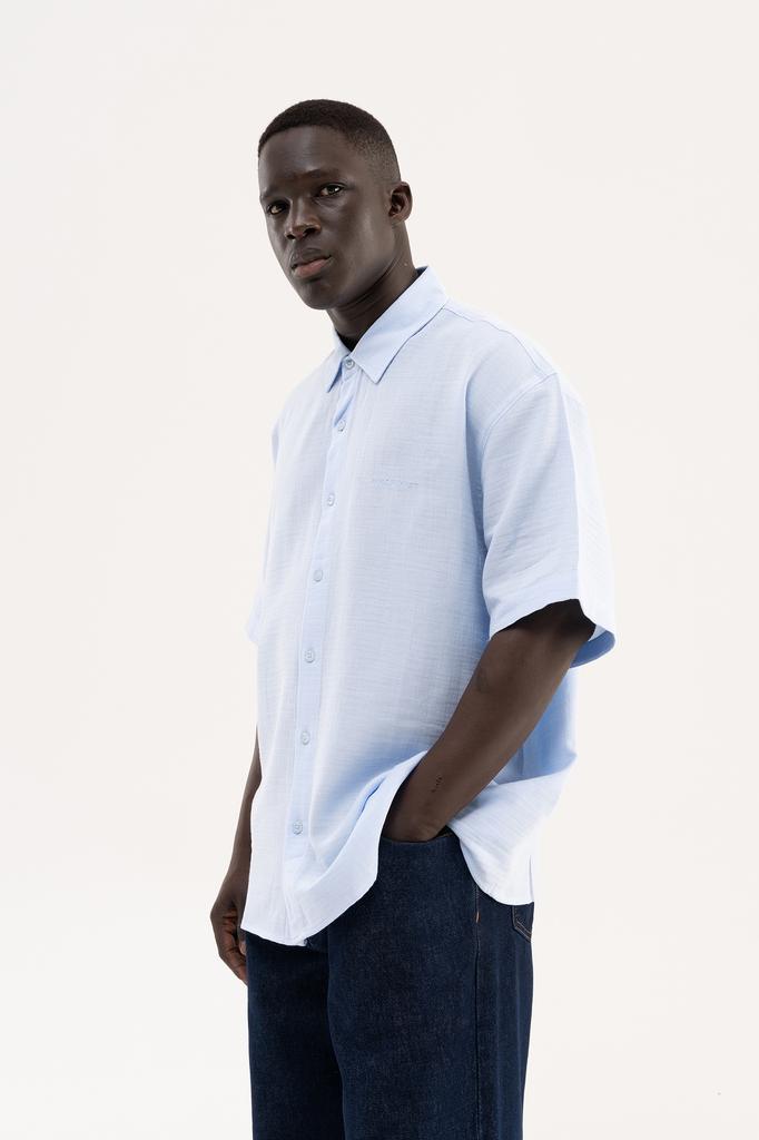 Machinist Oversized Basic Cotton Men's Shirt – Light Blue S