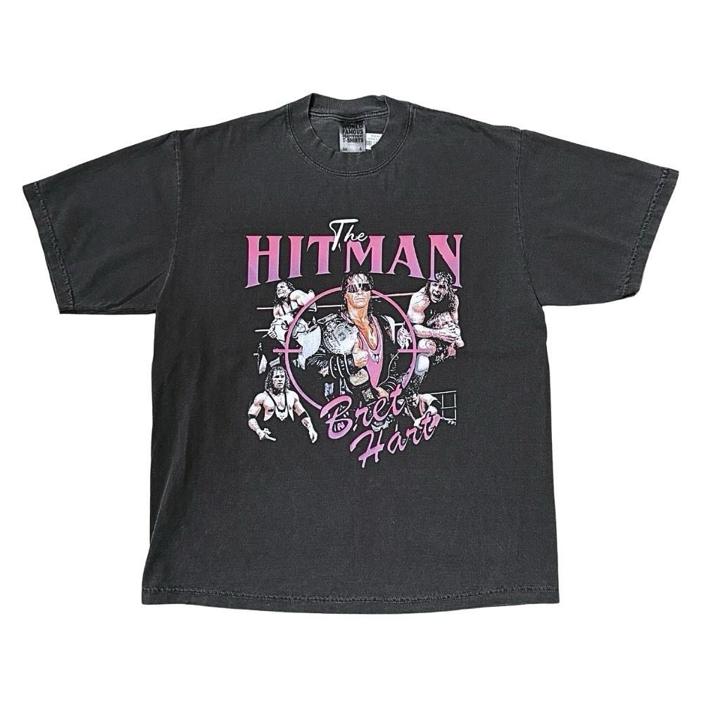 Bret Hart “The Hitman” Faded Wrestling T Shirt size Large XXXXL