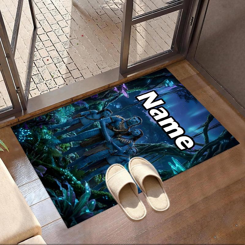 Custom Name Personalized Avatar Print Carpet, Versatile Home Decor Rug, for Playroom, Apartment, Balcony, Entryway, Hallway Gift