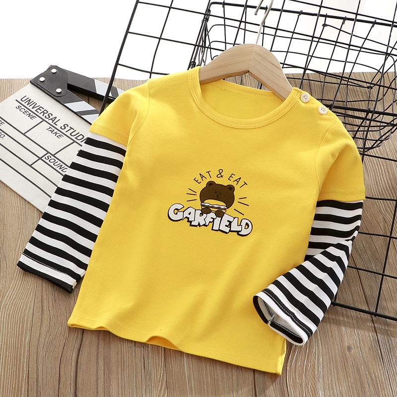Baumwoll-Kinder Langarmshirt Jungen & Mädchen Oberteil für Frühling/Herbst Weiches Atmungsaktives T-Shirt Kleinkind- & Babykleidung (2-8 Jahre)