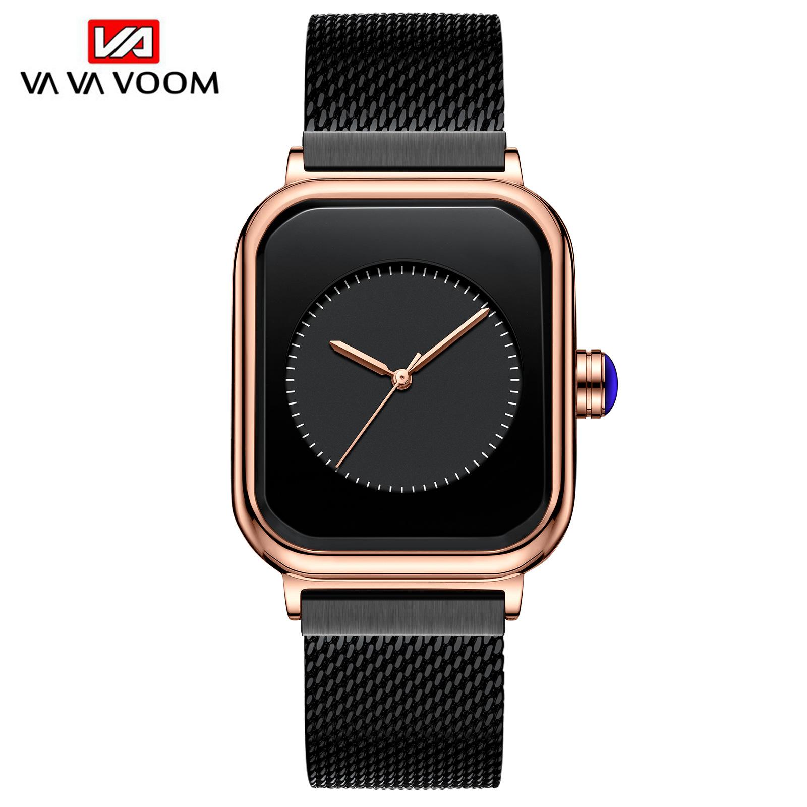 

VA VA VOOM Ladies Waterproof Silicone Strap Watch Square Women s Watch Student Trend Imitation Apple Smart Large Dial Quartz Watch
