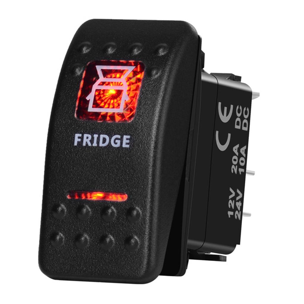 12V Led Boat Switch Red Light Car Switch Waterproof ON OFF/ ON OFF ON / Momentary for Carling NARVA Contura Truck Bus Off Road