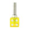 4x Custom DICE License Plate Bolt Screw Yellow Plastic Motorcycle Chopper Bobber