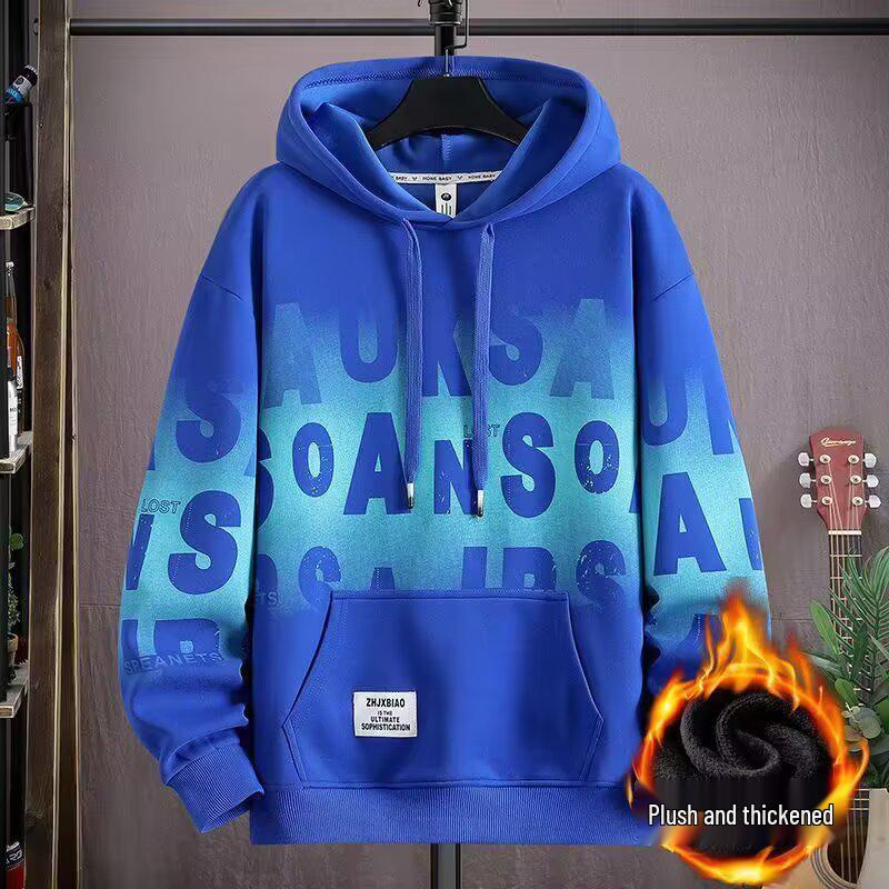 Trendy Harajuku Artistic Hooded Sweatshirt: Stylish, Versatile, Simple Japanese Design XL