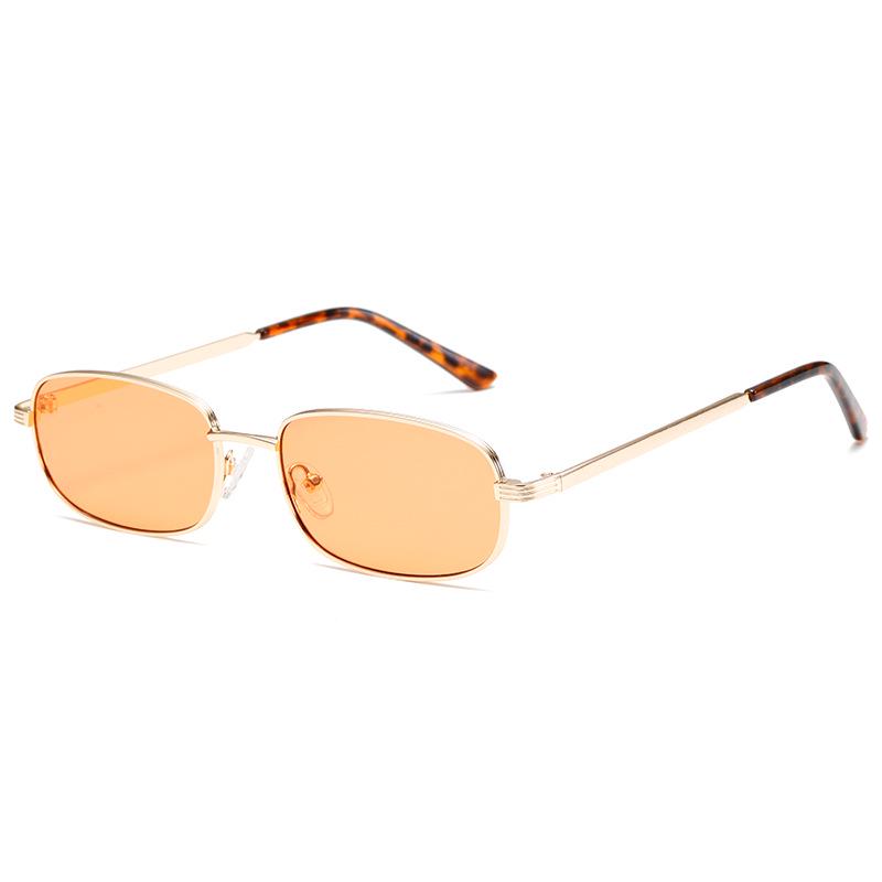 

2272 Ретро Классические Металлические Солнцезащитные Очки Квадратной Формы - Защита от УФ-лучей, Маленький Размер, Европейский и Американский Модный Тренд.