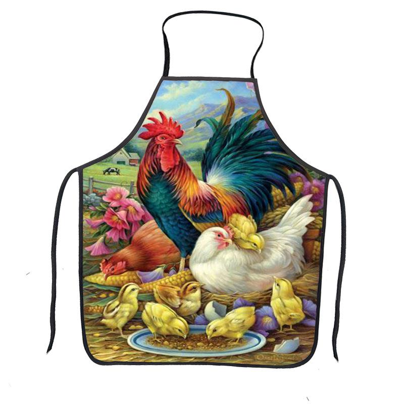Innovative 3D Rooster Print Waterproof & Stain-Resistant Apron