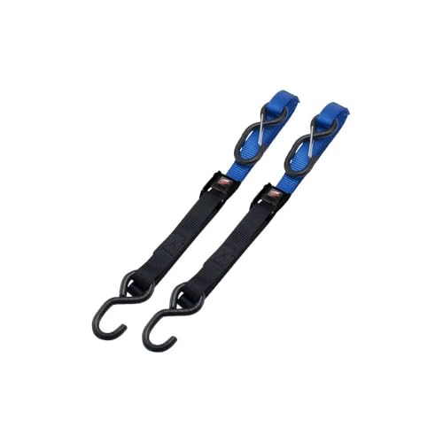 

DRC T2 Cam Buckle Tie-Downs (2-Pack) with Anti-Scratch Straps and Anti-Slip Hooks for Vehicle Mounting, Blue, D6420 (Formerly Part Number: D36-05-410)