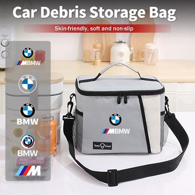BWN1 For 2025 Hot Car Logo Bento Box Organiser Single Shoulder Waterproof Lunch Storage Bag For BMW E46 E90 E60 F30 F10 E39 E36 F