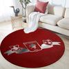 FC Twente Art pattern round rug,Carpet Rug for Living Room Bedroom Playroom ,Non-slip Floor Mat,Holiday Gifts and Birthday Gifts.