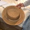 Lightweight Handwoven Sun Cap Sun Protection Flat Top Beach Hat Straw Boater Hat  Chic Travelers