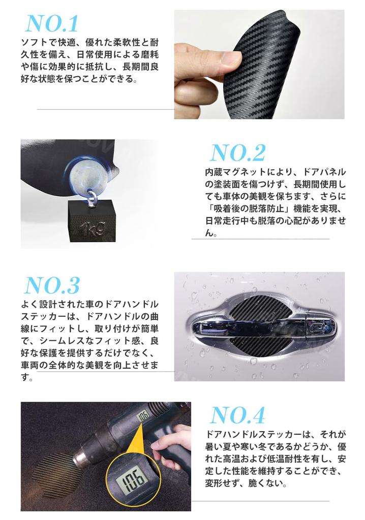 (Magnetic Type) SUVVNE Door Handle Protector, Door Handle Protector, For Cars, Magnetic Attachment, Easy