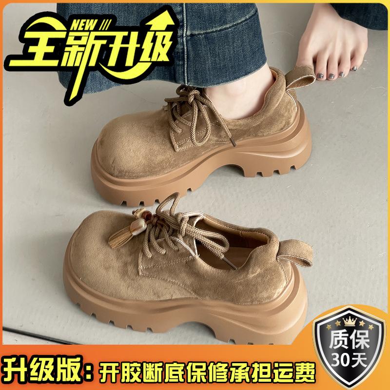 Literary Style Casual Versatile Big Head Shoes Women's Autumn and Winter 2025 New Retro Fashion Outer Loafers Single Shoes Tide