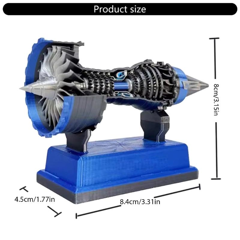 Realistic TR900 Turbofan Engine Aviation Model 3D Printing Toy Perfect for Teen Education & Display Science  Engineering
