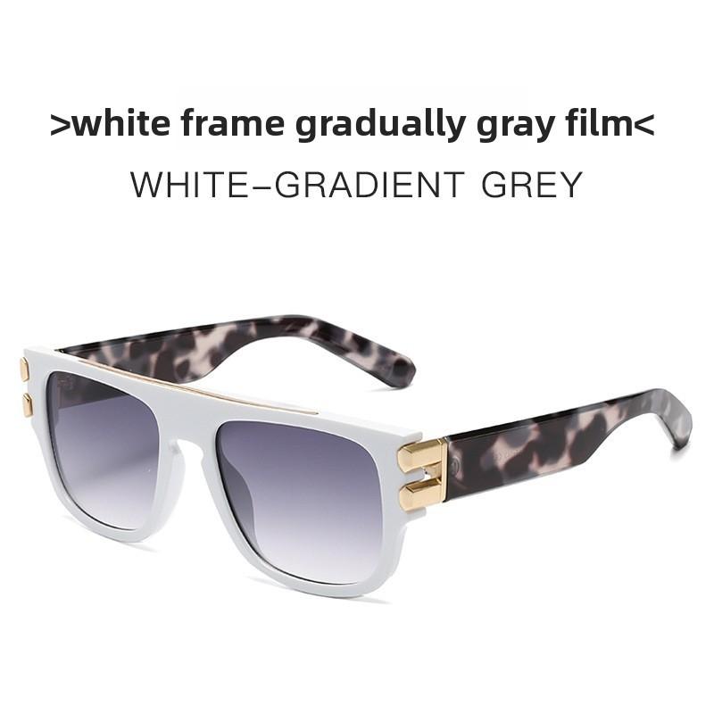Men Square Frame Sunglasses With Uv400 Protection For Summer Fashion And Travel