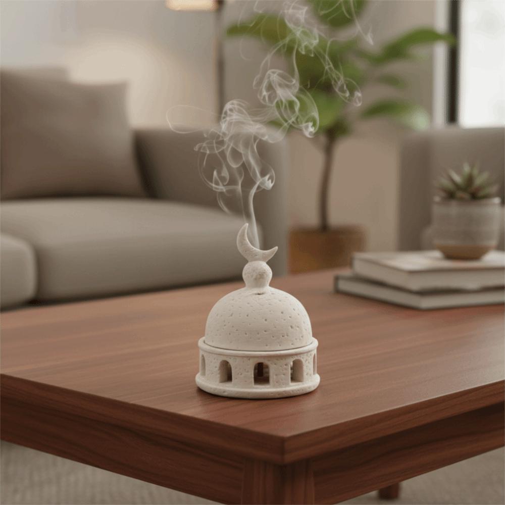 Resin Ramadan Aromatherapy Cup Architectural Style Crescent Aromatherapy Burner  Tea Table