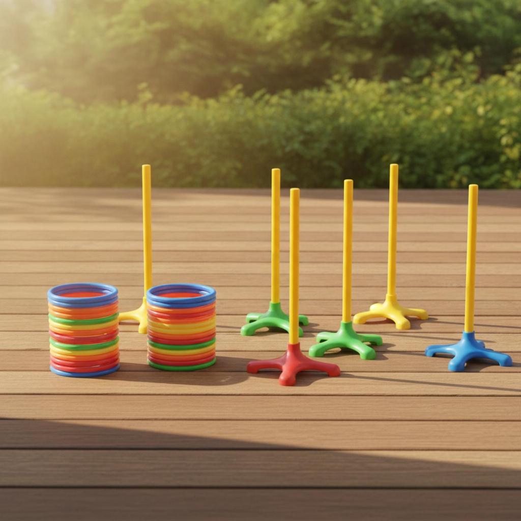 Loop Toss Set with Storage Bag Interactive Plastic Game for Children