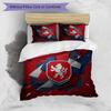 Czech Republi Football Printed Bedding 3 Piece Set Cozy Breathable Bed Cover Set As Housewarming Holiday Gift