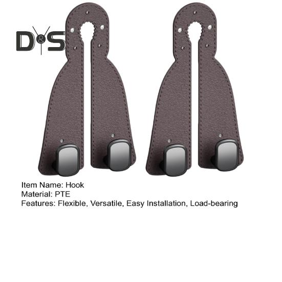 1/2 Stück Auto-Kopfstützenhaken zur Aufbewahrung der Autositzlehne, Kunstleder-Auto-Geldbörsenhaken, Doppelhaken für Autotaschen für Auto, SUV, LKW