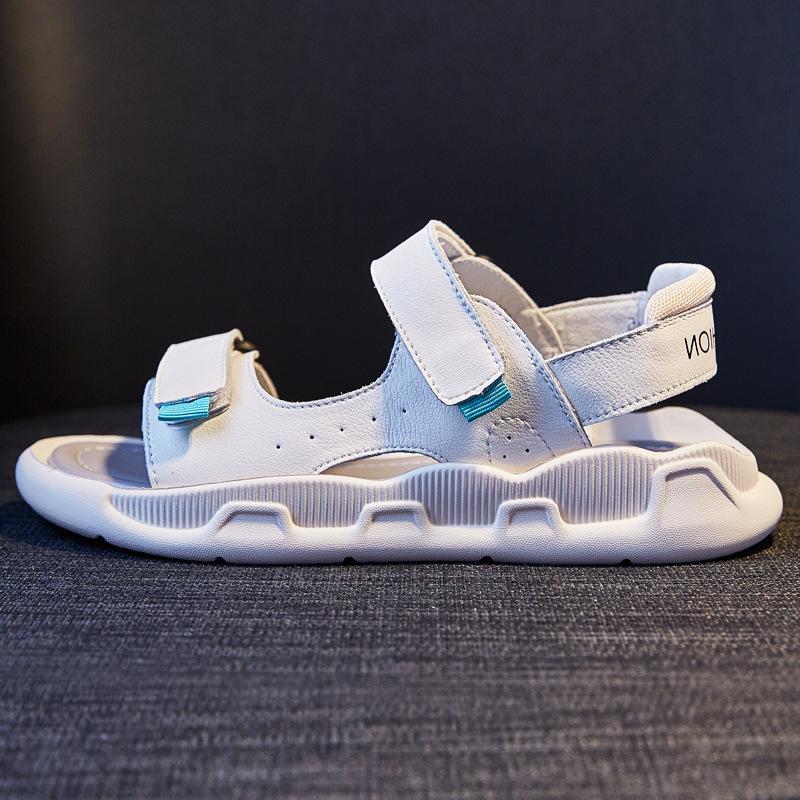 Leather Sandals Women's 2025 Summer New Outer Wear Soft Sole Light and Comfortable Maternity Soft Leather Sports and Leisure Flats