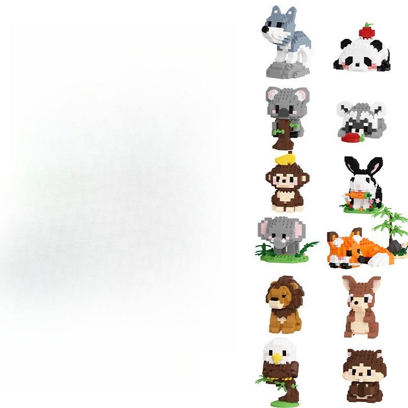 

animals moc building blocks street view moc bricks set for Adults girl micro construction set cat dog Model assembling toy Gifts