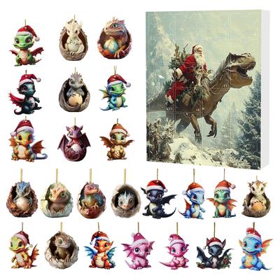 Home Decor 2024 Holiday Advent Calendar Advent Calendar Collectible 2D Funny Animal Set Commemorative Collectible Home Decor