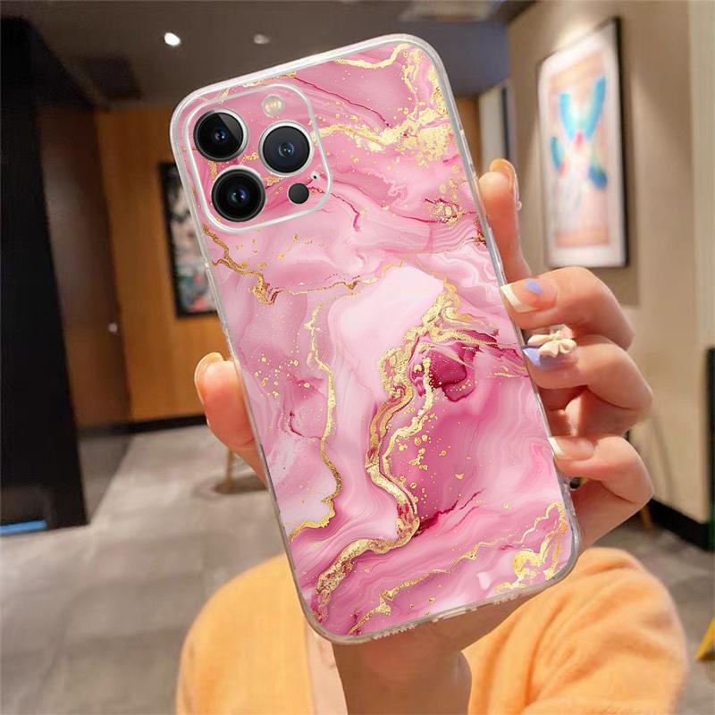 Phone Case Carcasa Funda For iPhone 17 Pro Max Air 16 15 14 13 Pro Max 15 16 Pro 15Plus Marble Case iPhone 13ProMax