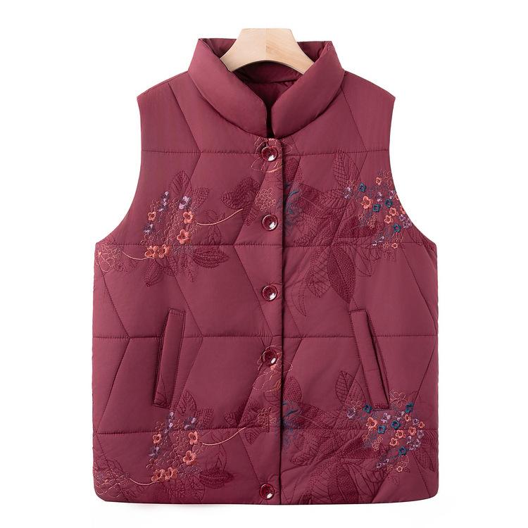 

Middle-aged and Elderly Women s Cotton Vests, Women s Winter Jackets, New Mothers Autumn and Winter Cotton Vests, Elderly Women s Tops XL