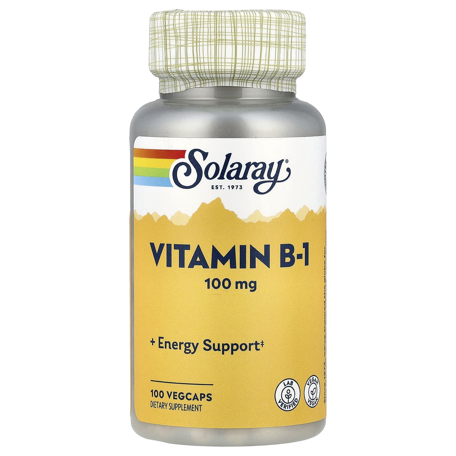 

Vitamin B-1, 100Mg, 100 Veggie Capsules