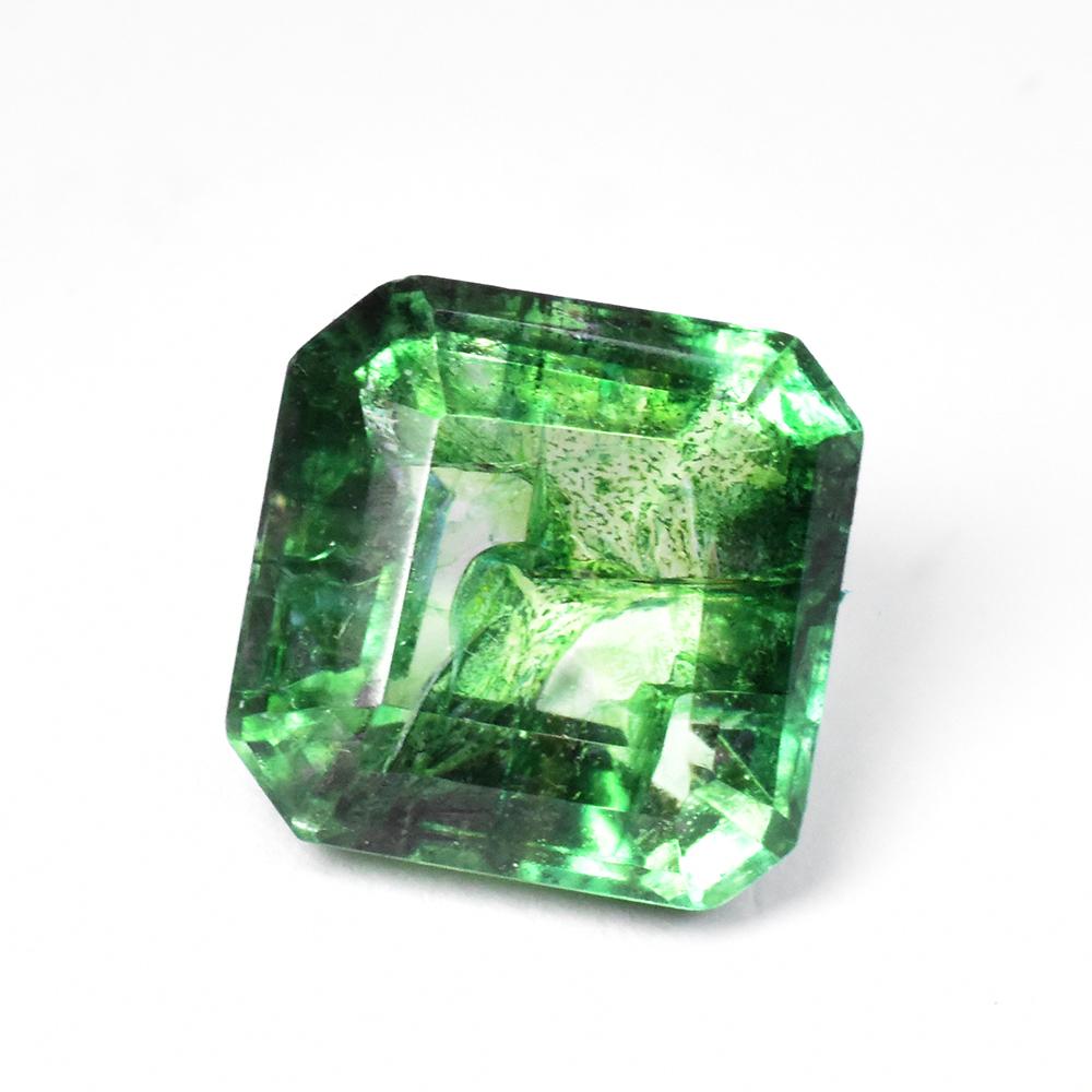 7,30 Karat Natürlicher Kolumbianischer Grüner Smaragd Quadratisch Geschliffen Lose Edelstein ZERTIFIZIERT
