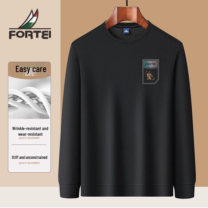 Men's Easy-Care Business Casual Round Neck Sweatshirt