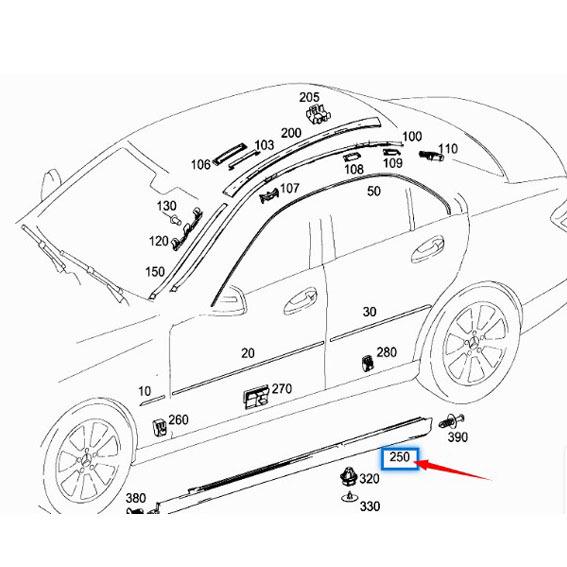 Mercedes-Benz C-Class W204 Lower Beam 2046980354/2046980454