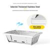 Minnai Outdoor Foldable Stainless Steel Charcoal BBQ Grill
