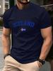 T-shirt da uomo con stampa testo e bandiera dell'Islanda, cotone, estiva, girocollo, manica corta, top morbidi, taglia oversize, abbigliamento casual da uomo