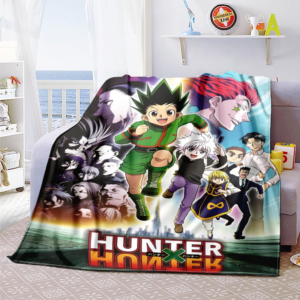 Hunter X Hunter Plush Blanket Soft Comfortable All Seasons Suitable Sofa Office Nap Travel Festive Gift Perfect Fans Anime Series