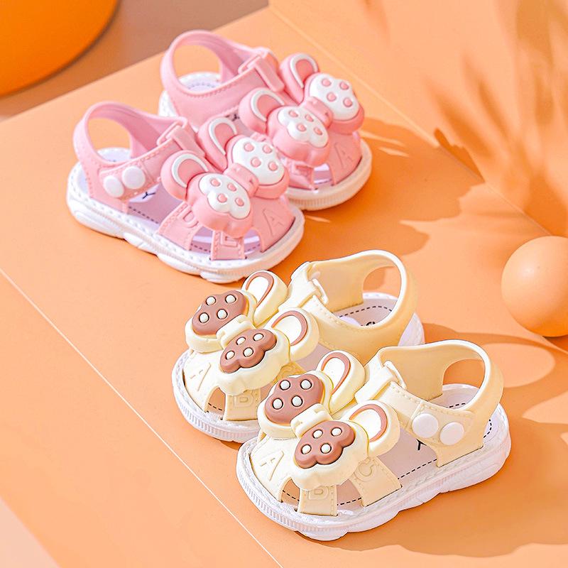 Summer Butterfly Non-Slip Toddler Sandals – Closed-Toe for Girls, Ages 1-3