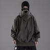 Men's Trendy Motorcycle Hooded Sweatshirt - Spring/Autumn Hip-Hop Style, High Collar, Loose Fit, Available in Light and Plus Velvet Options.