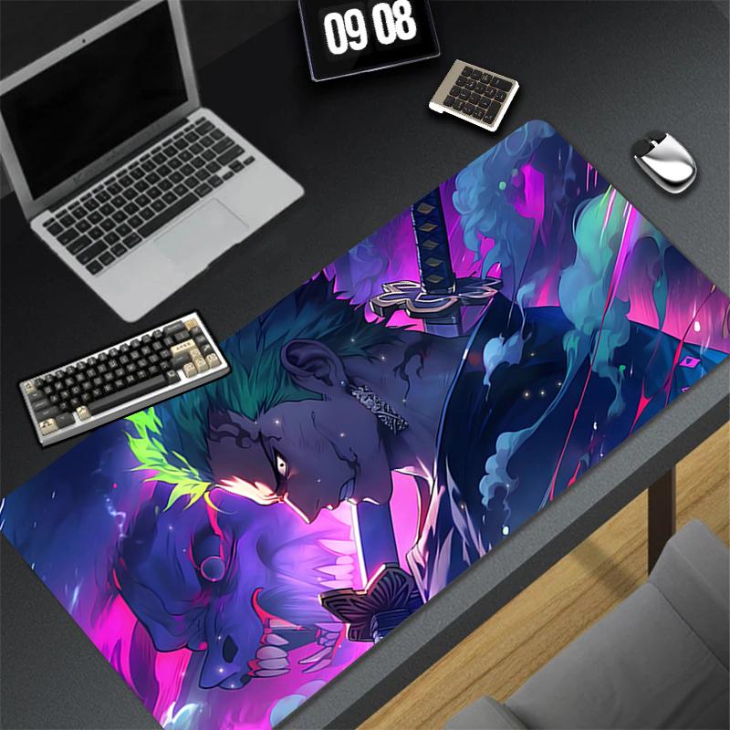 Mousepad Pattern Game Pad HD Rubber Mouse Pad PC Accessories Desk Mat Non Slip Office Table Mat Oone Ppiece Zoro Keyboard Pad
