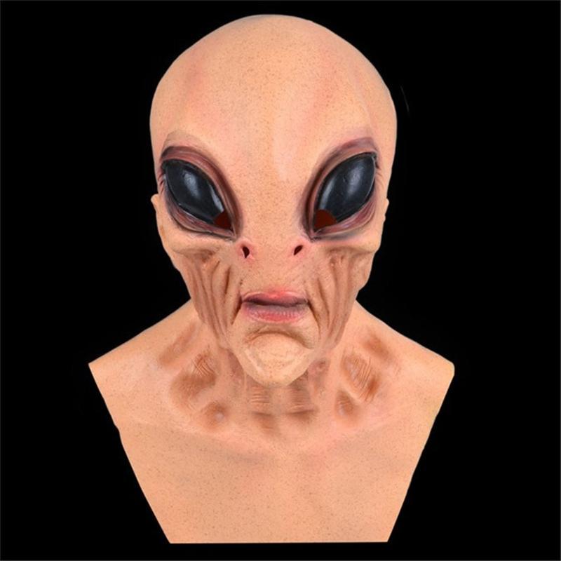 ET Cosplay Costume Halloween Party Saucer Man 3D Full Face Mask for Adults