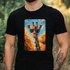 Mens Giraffe Sunglasses Print Cotton T-Shirt Size XS To 5XL-