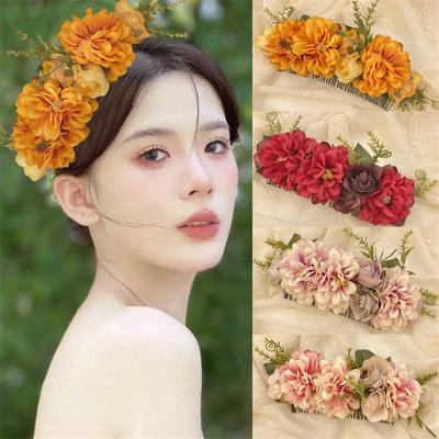 New Fashionable and Sweet Bridal Hair Comb Hairpin Women's Bohemian Dance Headdress Hair Accessories Ethnic Style Accessories