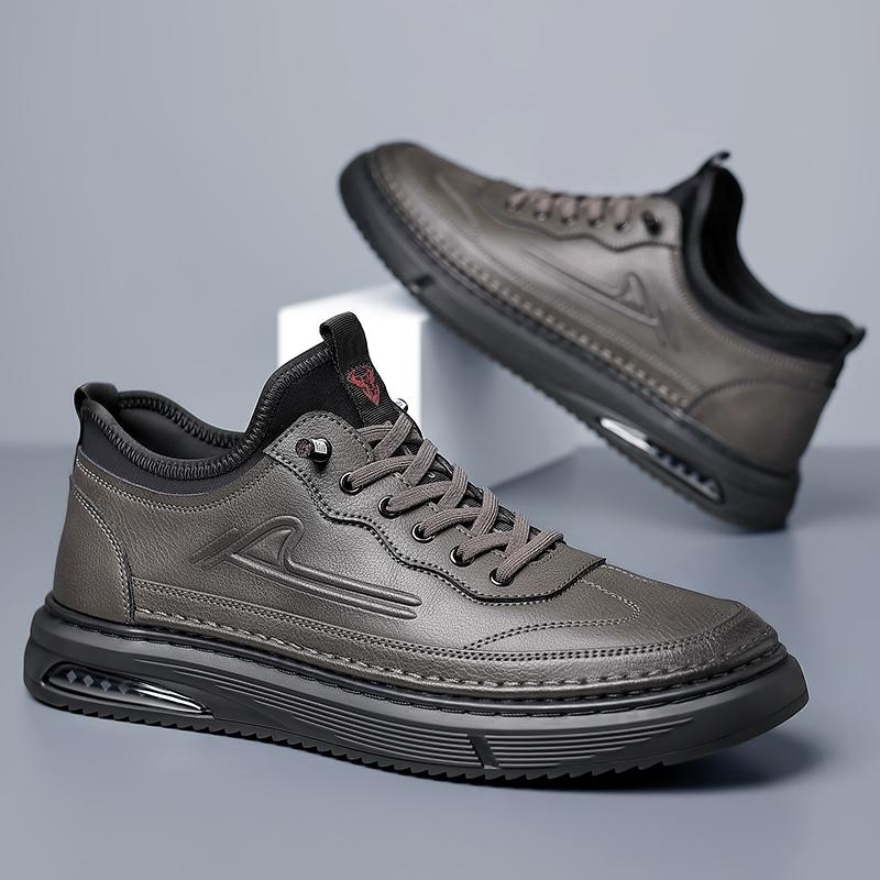 Fashion New Men's Genuine Leather Casual Shoes High-quality Sports Shoes Minimalist Men's Oxford Shoes Thick Soles Free Delivery