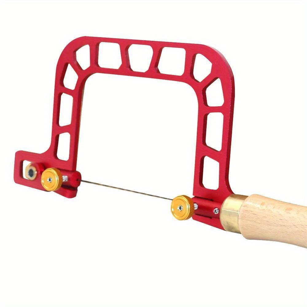 Coping Saw Aluminum Alloy Frame Fret Saw with Diamond Wire Jigsaws for Jade Stone Ceramic Glass Wood Metal Accurate Cutting