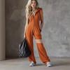 2026 European and American cross-border women's clothing Amazon summer new sports retro lace striped sleeveless hooded onesie