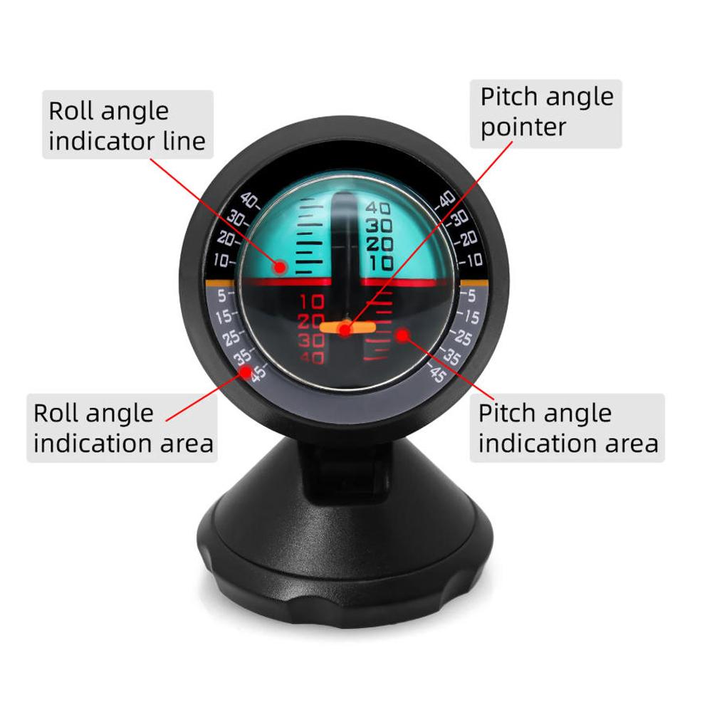 Car Inclinometer Slope Meter Multifunction Portable Compass Vehicle Measure Outdoor High-precision Auto Tool Compass