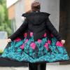 New cotton clothes women's winter mother cotton clothes long hooded fashion thickened large size women's clothing for the elderly
