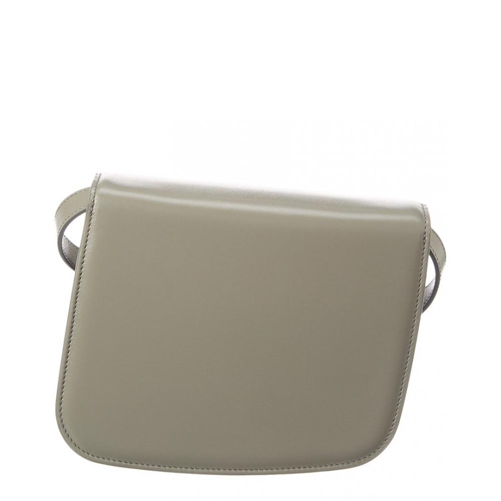 Salvatore Ferragamo Ferragamo Fiamma Small Leather Crossbody Grey