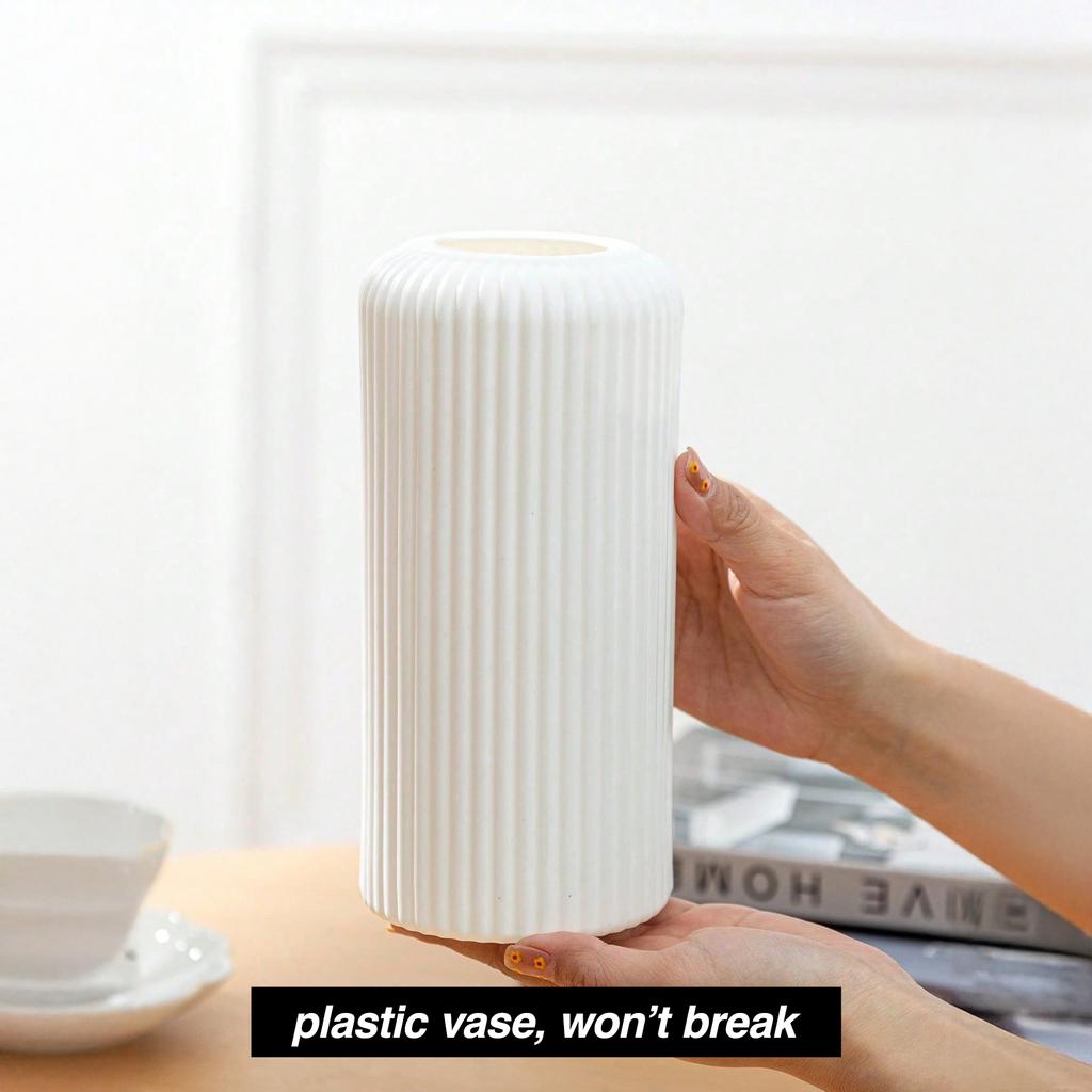 1pc Plastic Flower Vase, Unbreakable Vases Creative Home Decoration for Wedding Party Festival