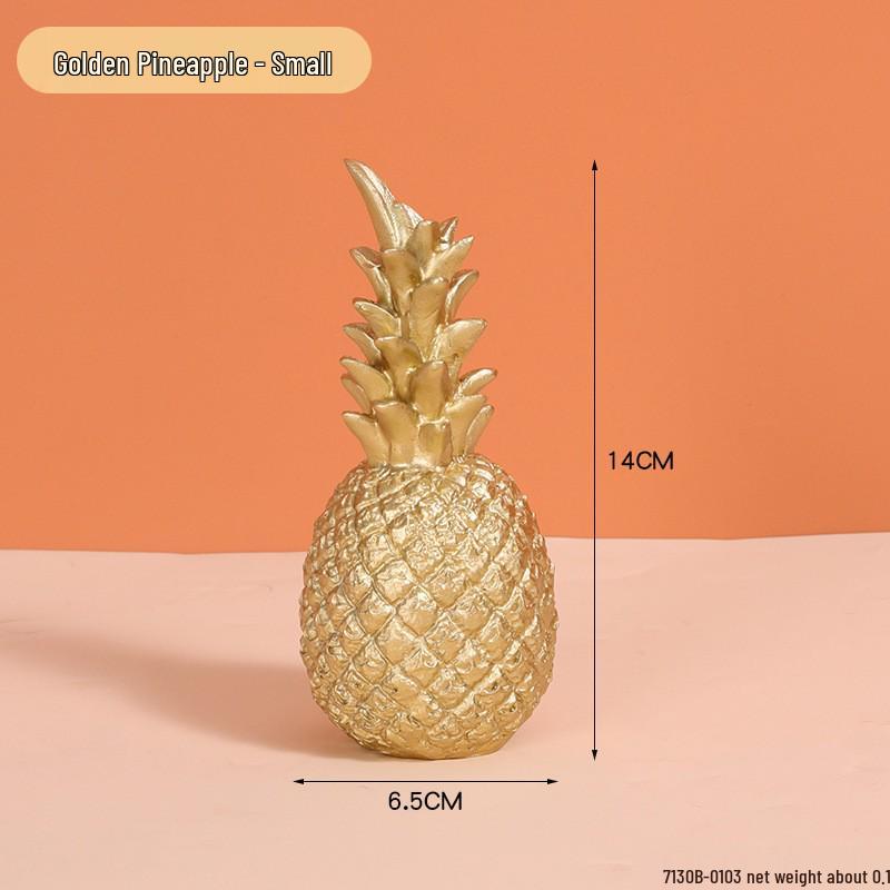 Golden Light Luxury Resin Handicrafts Collection: Ornaments for Office, Living Room, Wine & TV Cabinets