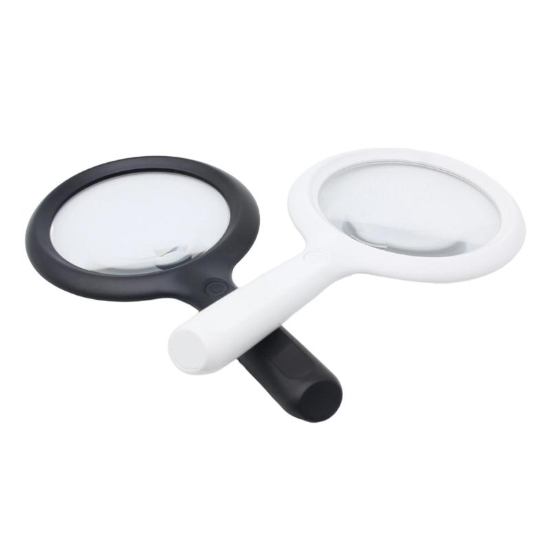 Adjustable Double Light Magnifying Glass With Comfortable Grip Nonslip Handle Enhancing Acrylic Lens For Detailed Inspection Hobbies Close Work